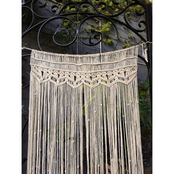 Bohemian Macrame Braided Rope Curtain/Tapestry - Picture 2 of 10